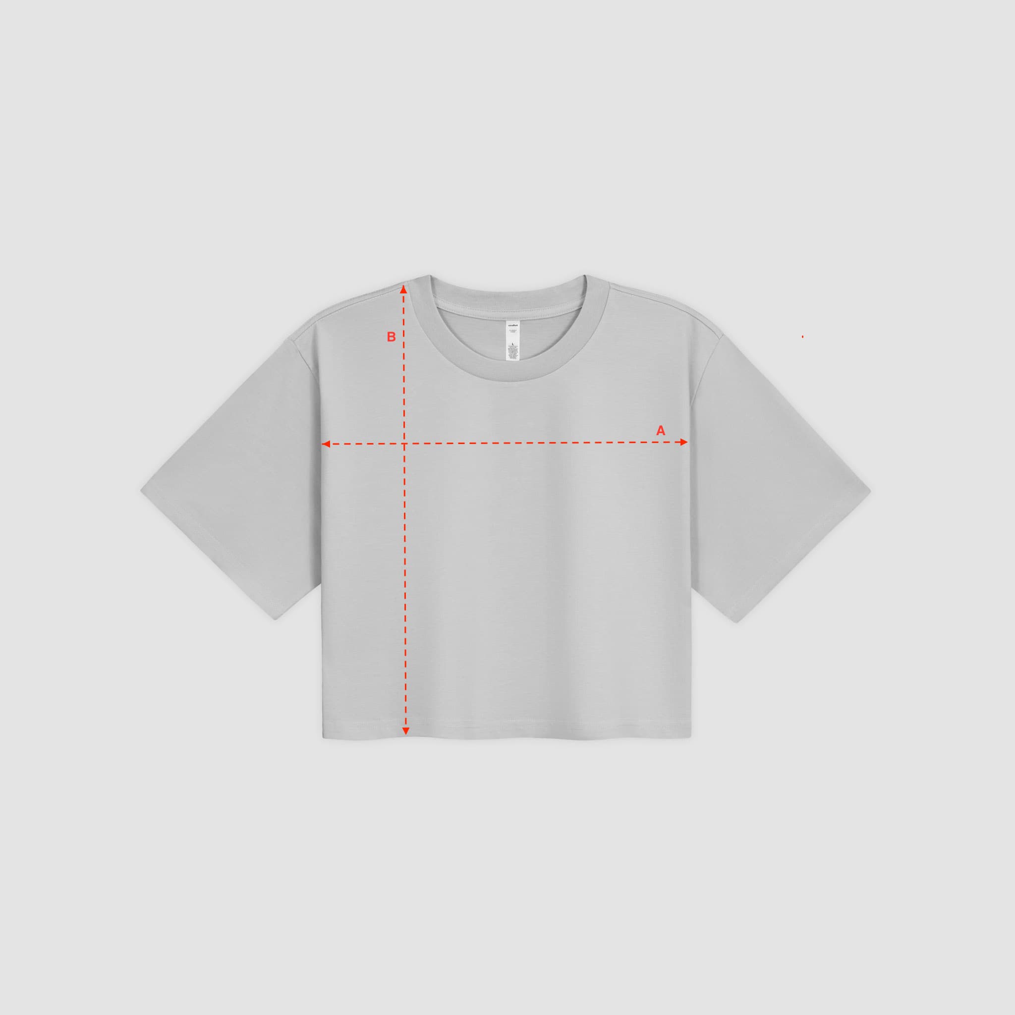 Double Block Crop Tee size guide