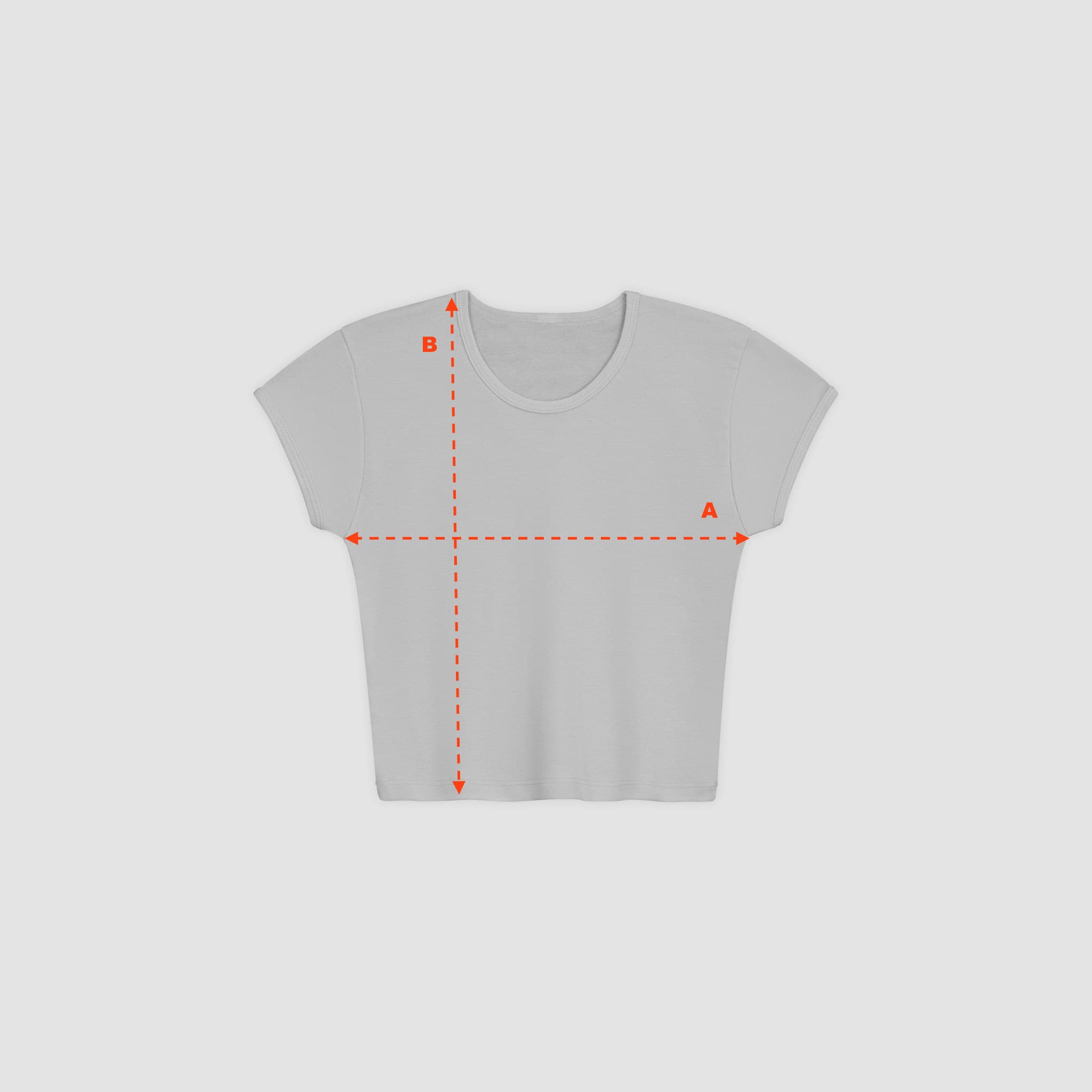 Fried Double Block Baby Tee size guide