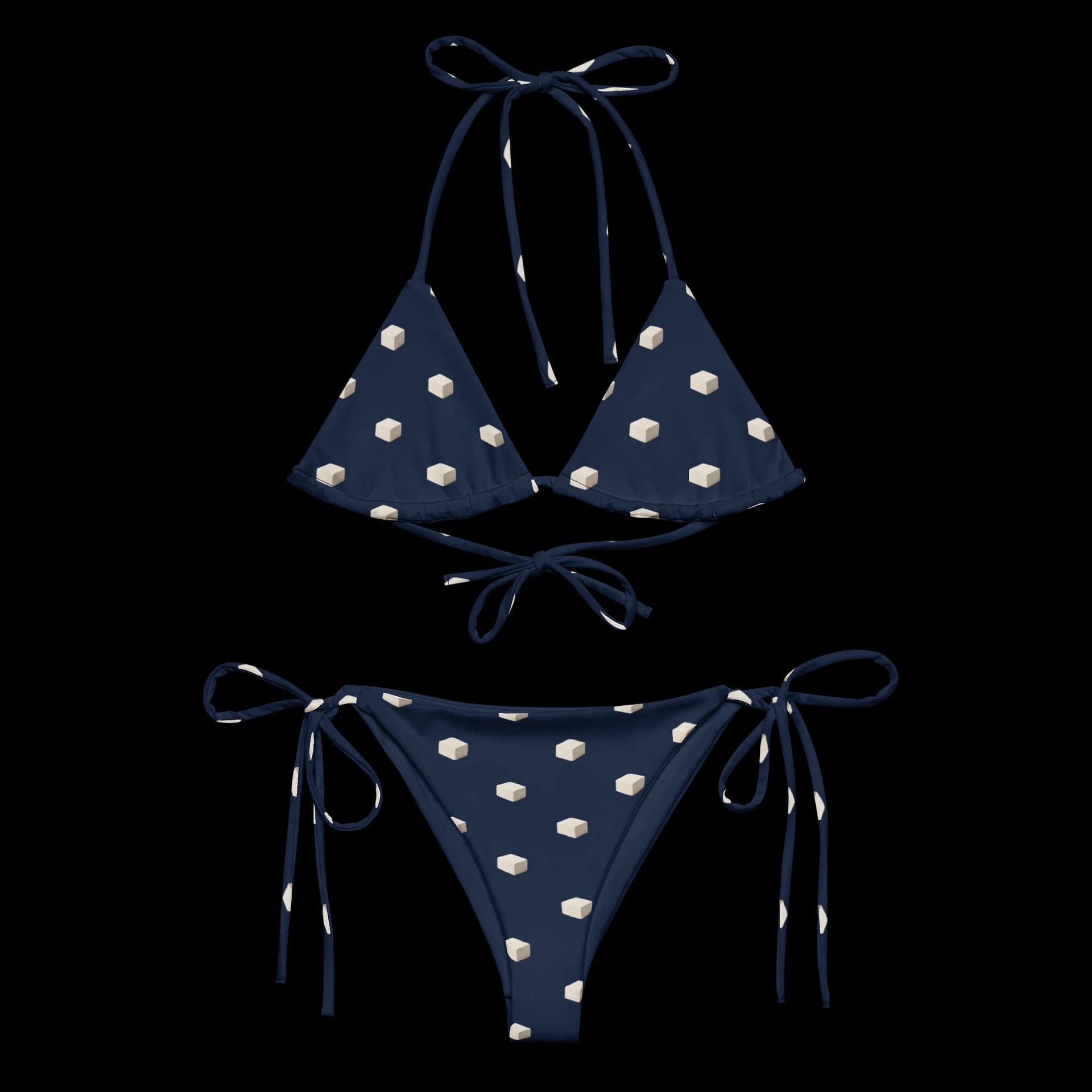 USA TOFU — Tofu Print String Bikini