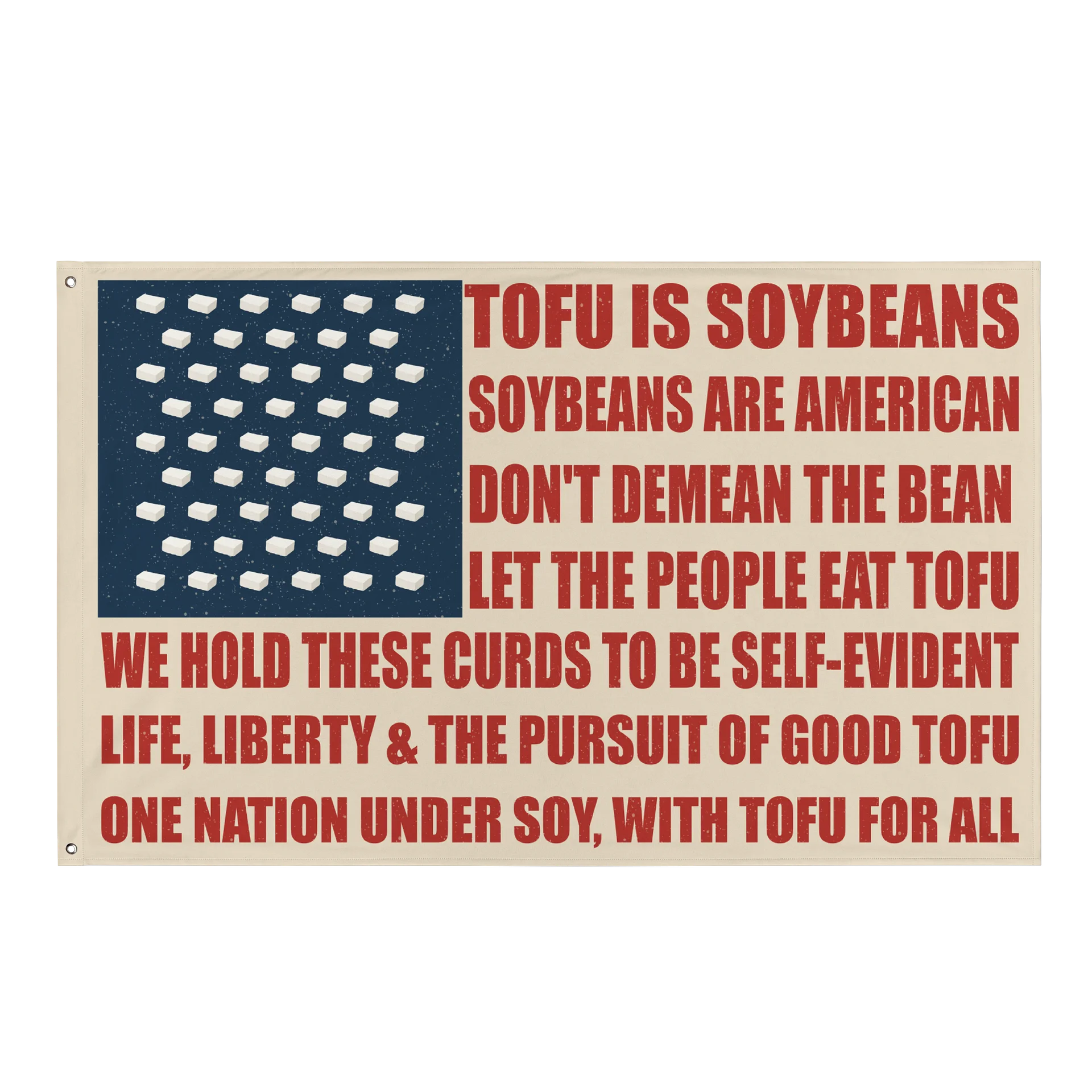 USA TOFU FLAG — Front — full Declaration