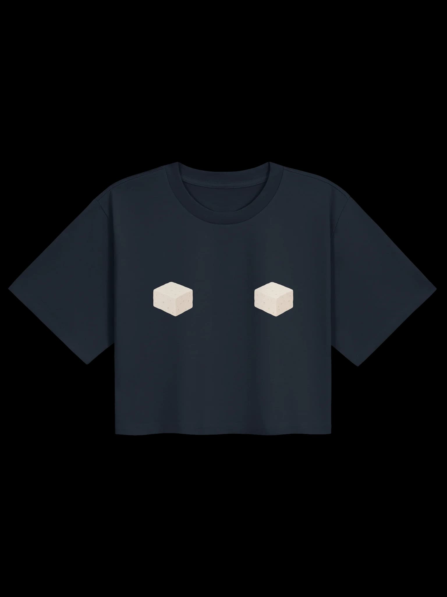 USA TOFU — Double Block Crop Tee — view 1