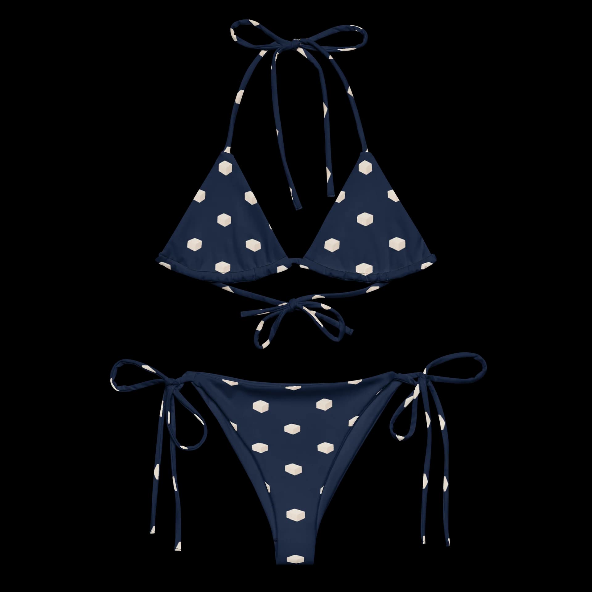 USA TOFU — Tofu Print String Bikini — view 1